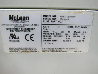 Used MCLEAN _UNKNOWN_ HVAC Parts and Equipment Indiana US | Arrow Industrial #633335