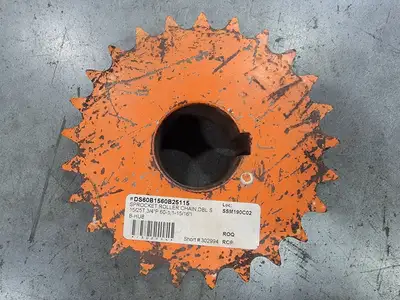 Roller Chain Sprocket DS60B1560B25115, Double Single, Size 60, 15/ 25 Teeth