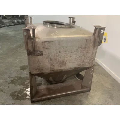 Used 1000 Liter (35 cu. Ft) IBC Matcon Stainless Steel Portable Tote Bin