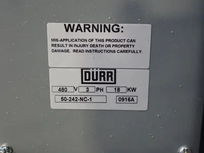 Used DURR 50242NC1 Heat Treating Units Ohio US | HGR 24 #1048222