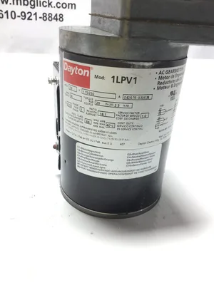 Dayton 1LPV1 AC Gearmotor 18:1 Ratio 1 PH