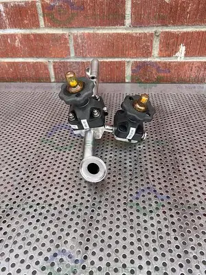 USED ITT PURE FLO 1-316L-RA20MAX 5 -WAY DIAPHRAGM VALVE W/ 1", 3/4"  SANITARY FITTING