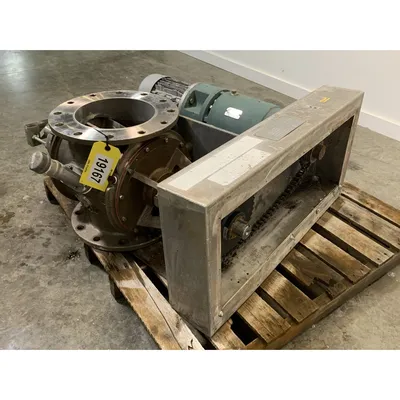Used 10" dia. Semco Flo-tronics Rotary Airlock Feeder Stainless Steel Valve