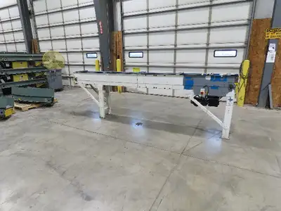 New London Engineering 12"x12' 6 Plastic Roller Belt Accumulating Conveyor 25FPM