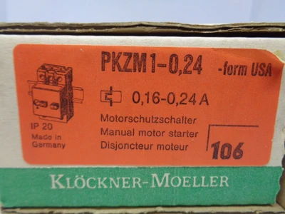 NEW KLOCKNER MOELLER PKZM1-0,24