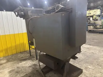 LS INDUSTRIES BARREL TYPE TUMBLE BLAST MACHINE & DUST COLLECTOR: YOBRO #24013