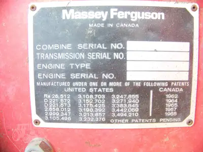 Used 1981 MASSEY FERGUSON 860 Combines Michigan US | NAS Sales #1557811