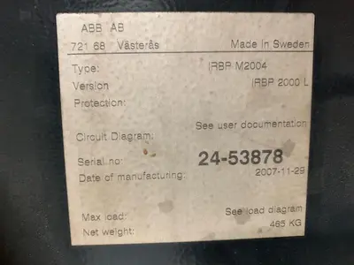 Used 2007 ABB IRB 2400/16 Robots Michigan US | Aucto #1332210