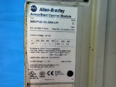 USED ALLENBRADLEY 280DF12Z10CGRW3P1