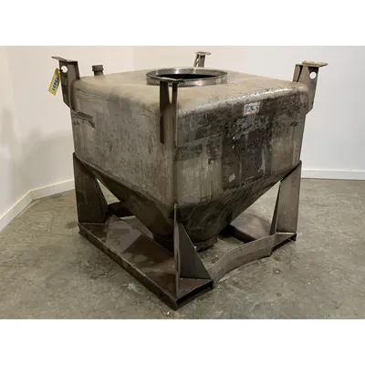 Used 1000 Liter (35 cu. Ft) IBC Matcon Stainless Steel Portable Tote Bin