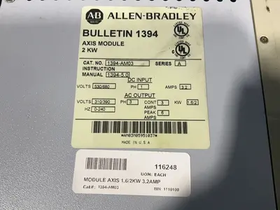 Used ALLENBRADLEY 1394AM03 Servo Controller Parts Ohio US | HGR 24 #1508129