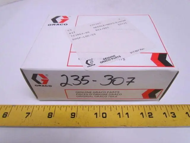 Graco 235-307 188754 Needle Nozzle Air Cap Assembly .026"For Paint Spray Gun NIB