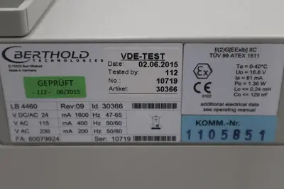BERTHOLD 30366 / LB4460 NEW NO BOX STOCK G302