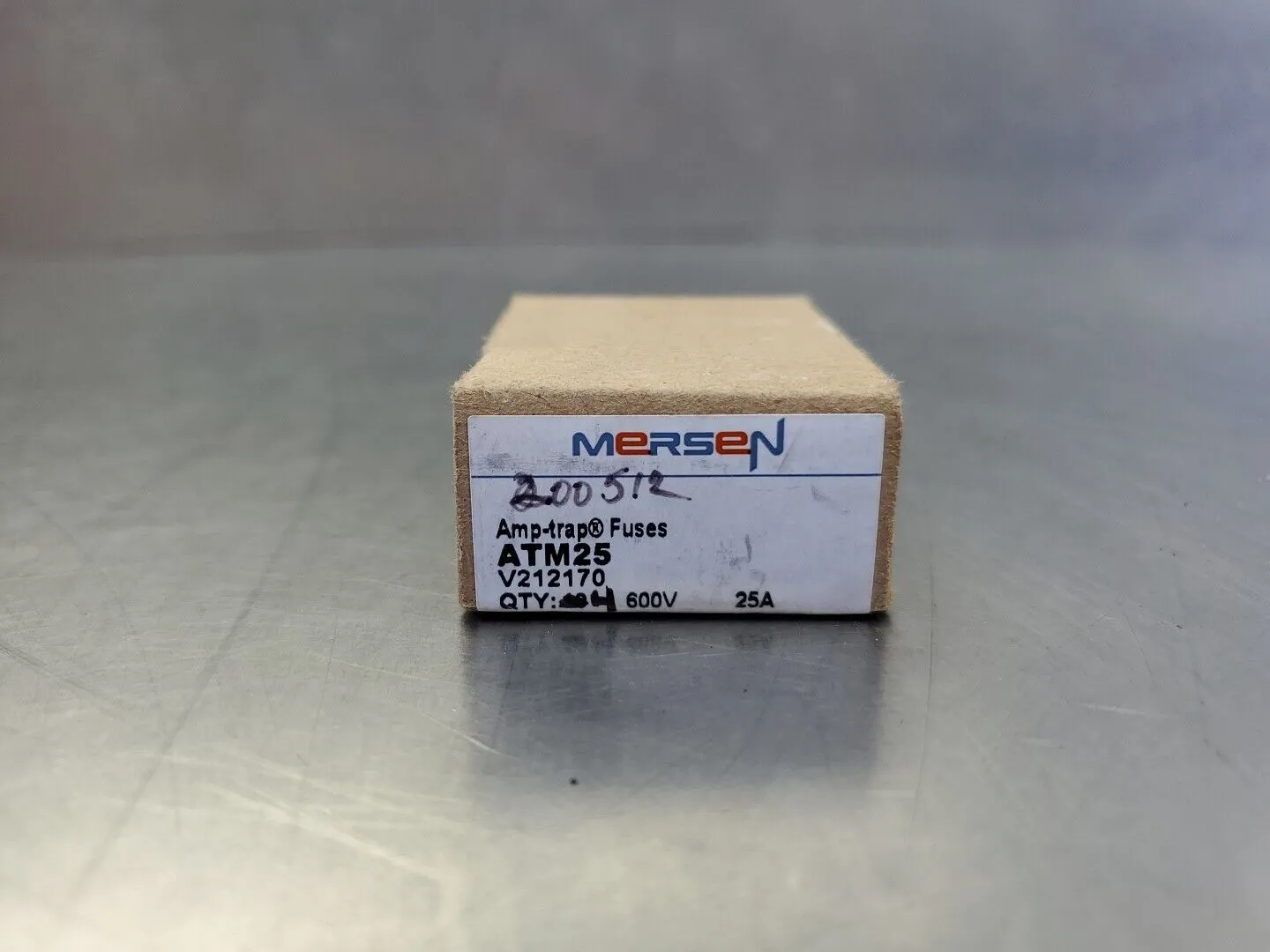 Mersen ATM25 Midget Fuse, Fast-Acting, 25A, 600V Lot of 4. 4C-38