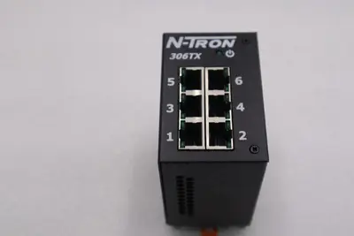 N-TRON 306TX 6 PORT INDUSTRIAL ETHERNET SWITCH 10/100 BASE 10-30VDC 0.5A #L-608
