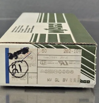 WAGO 282-104 Screwless Clamping Systems. Box with 21. Loc 3D-3