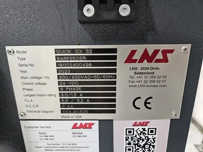 Used 2022 LNS QUICK SIX S2 Magazine Type Bar Loaders Ohio US | UniversalAutomatics.com #1301938