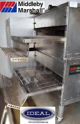 Middleby Marshall double stacked conveyor gas pizza ovens