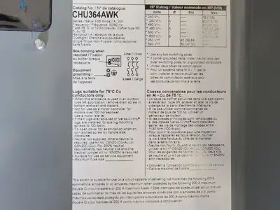 New | in-Stock SQUARE D CHU364AWK Switchgears British Columbia CA | Lenmark #367218