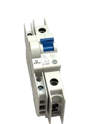 USED ALLEN‑BRADLEY BREAKER 15A W/ 1489-AMRA3 AUX CONTACT 1P SER. D