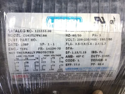 USED LEESON ⚙️ MODEL: C146T17FK19A – EXACT LEESON MODEL REFERENCE FOR COMPATIBILITY AND REPLACEMENT NEEDS.