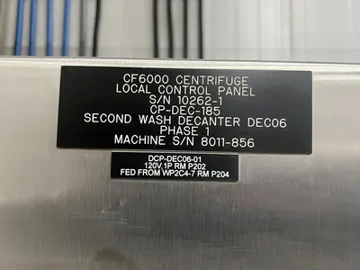 USED 2020 GEA WESTFALIA PROTEIN MASTER CF 6000