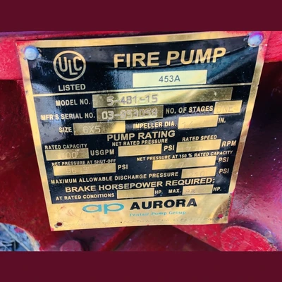 Aurora Fire Pump System