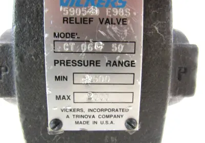 NEW VICKERS CT-06C-50 RELIEF VALVE 590540 CT06C50