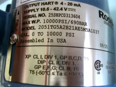 NEW Rosemount 2051 TG 5A 2B21AE5M5A1037