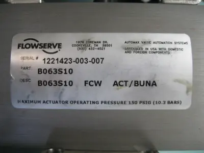 NEW Flowserve AKH3