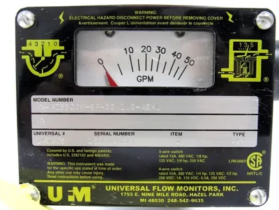 NEW UNIVERSAL FLOW MONITORS MX-PIB50GM-8P-32V1.0-A2XL FLOW METER 147805