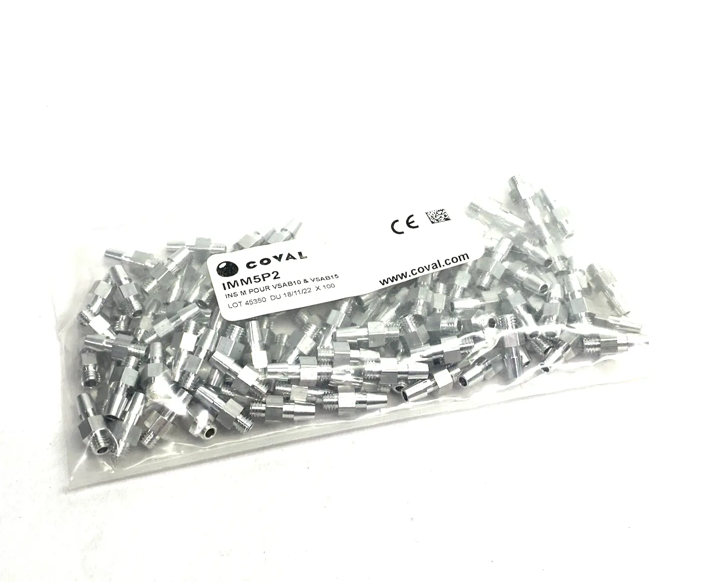 NEW COVAL HOLLOW SCREW BARBED FITTING M5 ALUMINUM FOR SUCTION CUP