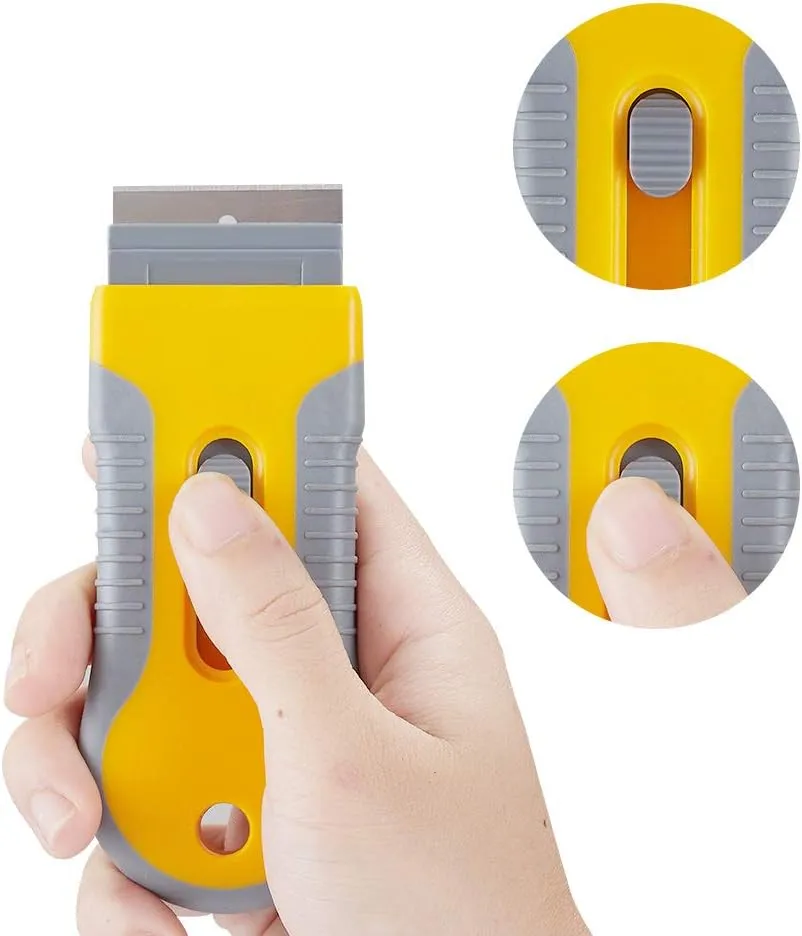 Used _UNKNOWN_ Retractable Razor Scraper (4.5 x 10.5 cm) + 15pcs Extra Blades Hand Cutters Oklahoma US | Wide Image Solutions #1524915