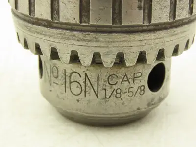Jacobs No 16N Drill Chuck Heavy Duty Ball Bearing 1/8-5/8" Cap No 4 Morse Shank