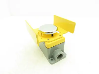 Allen Bradley 800P-S2CG1A Palm Operated Push Button Chrome 1 NO - 1 NC Contact