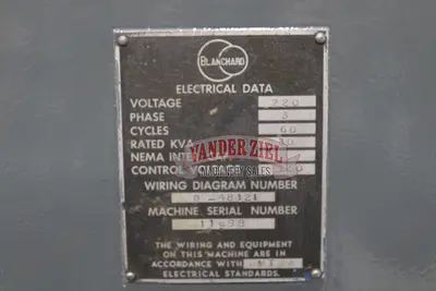 Used BLANCHARD 11 Rotary Surface Grinders Michigan US | Vander Ziel Machinery Sales #480447
