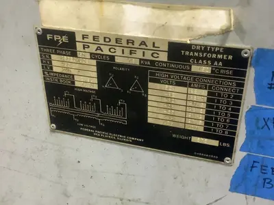Federal Pacific 75 Kva Transformer