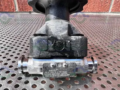 USED ITT PURE FLO .75-F-419-6-4-TM-CWP150 DIAPHRAGM VALVE W/ 3/4" SANITARY FITTING