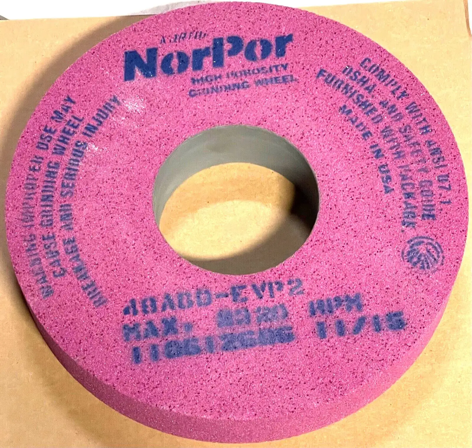 Norton NORPOR 14" X 2-1/2" X 5" High Porosity Grinding Wheel 48A60-EVP2 USA Made