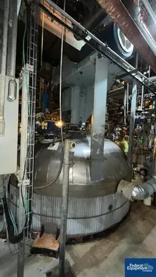 USED 3V Tech 5,000 Gal 3V Tech Glass Lined Reactor, 90/125#