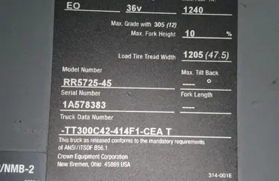 Used CROWN RR5725-45 Misc Forklifts Illinois US | Mitsubishi HC Capital America #1362616