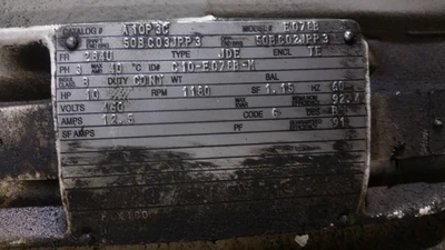 US Motors 10HP; 1180RPM; 460V; Frame: 284U  C10-E078B-M