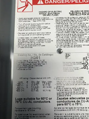 SQUARE D H361 Electrical/PLC/Automation | ESS Industrial Equipment Sales (10)
