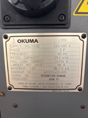 USED 2008 OKUMA CAPTAIN L370