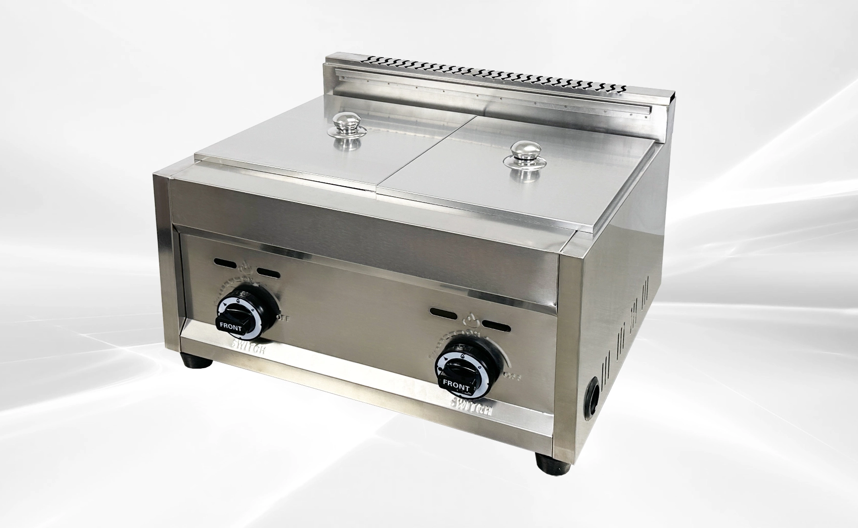 171-0454 7 Gallon 2 Bank Countertop Propane Deep Fryer