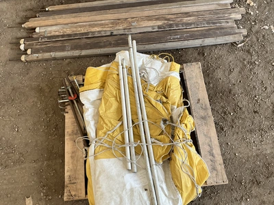 Used ANCOR 20X30 STAKE POLE YELLOW & WHITE COMPLETE TENT Party/Banquet Supplies Michigan US | Miedema Asset Management Group #1761441