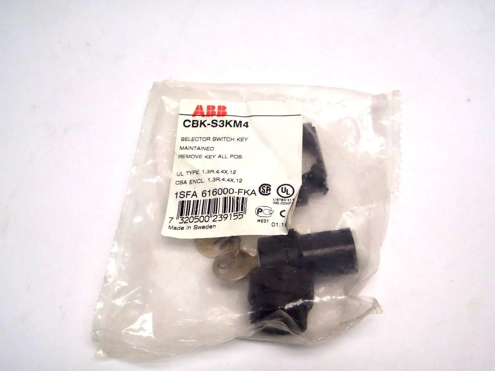 CBK-S3KM4 | ABB  Keyed Selector Switch 3 Position - New