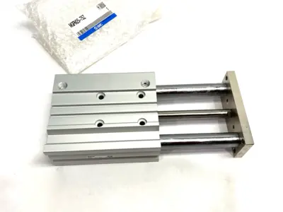 USED SMC COMPACT PNEUMATIC GUIDE CYLINDER 25MM BORE 75MM STROKE