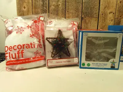 Lot of Christmas Star Tree Toppers