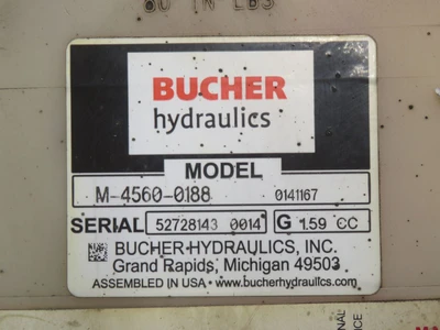 Used BUCHER _UNKNOWN_ Parts (Hydraulics and Pneumatics) | OCO Industrial #1751640